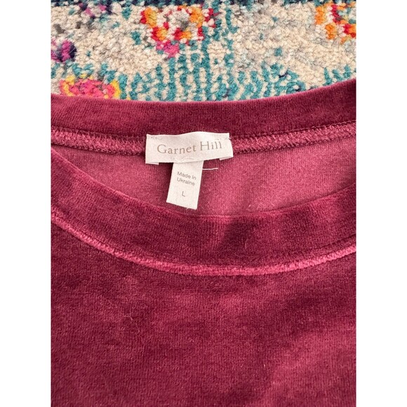 Garnet Hill Women's Moonrise Velour Pullover Sweater Oversized Boxy Size Large - Picture 4 of 8